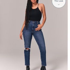Abercrombie Curve Love Ultra High Rise Ankle Straight Jean Size 28